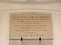 Plaque celebrating the dedication as cathedral.