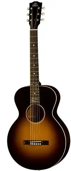 1990s or 2000s Robert Johnson L-1 flattop squared off bottom pyramid bridge with end pins