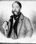 Giovanni Battista Calò, Portrait of Mr. De Leone, drawing 1851