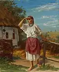 "Girl by the Fence"