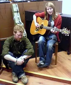 Hansard and Irglová performing in Derry, Northern Ireland in April 2006