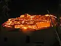 Kasteli lit up on a Good Friday night