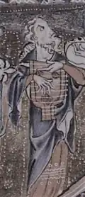 Gorleston-on-Sea, England. Psaltery player from the Gorleston Psalter, c. 1310–1326.