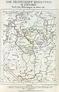 Map of the County of Eberstein in 1283
