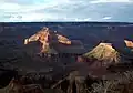 Isis Temple left, Cheops Pyramid right