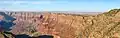 Comanche Point centered, as seen from Navajo Point. Desert View Watchtower upper right.