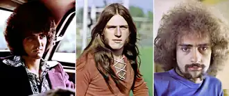 The original trio in 1971. Left to right: Don Brewer, Mark Farner and Mel Schacher.