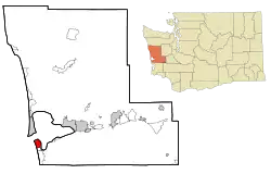 Location of Westport, Washington