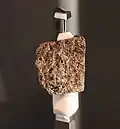 Fragment on display at the Science Museum, London