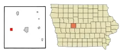 Location of Scranton, Iowa