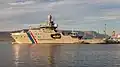 Side view of the vessel