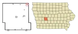 Location of Jamaica, Iowa