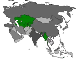 Number of confirmed deaths of A(H1N1) virus in Asia: