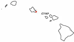 Location of Maunalua (Hawaiʻi Kai), Hawaiʻi