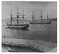 Photograph of Galatea, and HMS&nbsp;Challenger