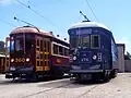 Two Type H ("Glenelg" or "Bay") cars, built 1929; 378 is in its 1990s restaurant car configuration