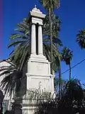 Ottoman monument outside Haifa East station erected in 1905 to commemorate the opening of the Jezreel Valley branch of the Hejaz Railway