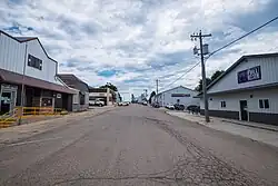 Looking east on 2nd Street