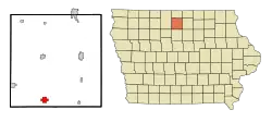 Location of Kanawha, Iowa
