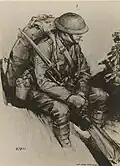 Drawing of Pvt Berhens S.C.