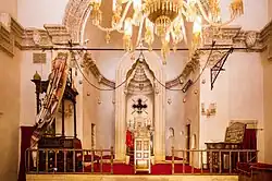 the main church of the monastery with the patriarchal throne in the side