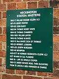 List of former Stationmasters