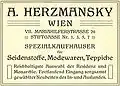 An advertisement from 1906