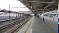 View from the south end of platform 2 looking northward, February 2012