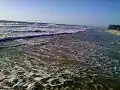 High surf on a chilly afternoon in late October