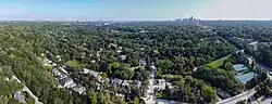 Aerial view of Hoggs Hollow in 2024