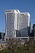Hourglass building