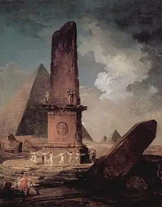 Girls Dancing Around an Obelisk (1798), 120 x 99&nbsp;cm., Montreal Museum of Fine Arts