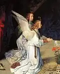 Angel wearing linen alb