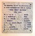 A commemorative plaque from 2003 shows the old-fashioned names for the club's board members; Emperor, Prince, Fiscaal, Flag bearer, Vinders and a Factor