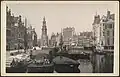 Houses around the Munttoren around 1880 seen from the east.