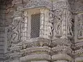 Carved exterior wall
