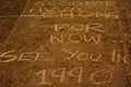 Memories written by students at the central plaza before the building was torn down and rebuilt, in 1986