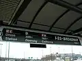 Signage at the I-25 & Broadway Station (2006-2018)