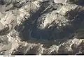 View from space, Mount Maori in upper left