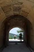 Photo taken from inside gate, looking north