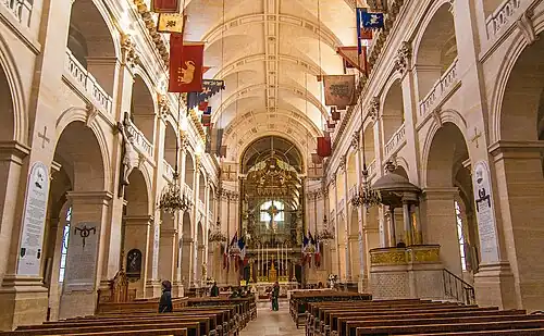 Nave with enemy flags captured by French Army