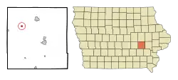Location of Ladora, Iowa