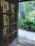 Ironwork door into the museum.