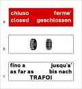 Information about road condition of passes: road closed after the town shown and advised snow chains