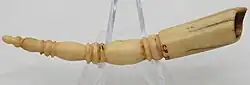 An ivory powder measure from the collection of Conner Prairie