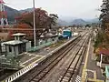 Iwashima Station platforms in November 2015