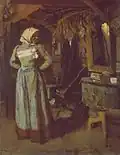 Young peasant woman in the studio (1904)