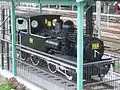 A closer view of the steam locomotive: a JGR Class 230 (No. 268).