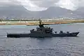 Hiei departs Pearl Harbor on 5 July July 2006