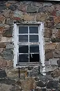 Front window in Carriage house.